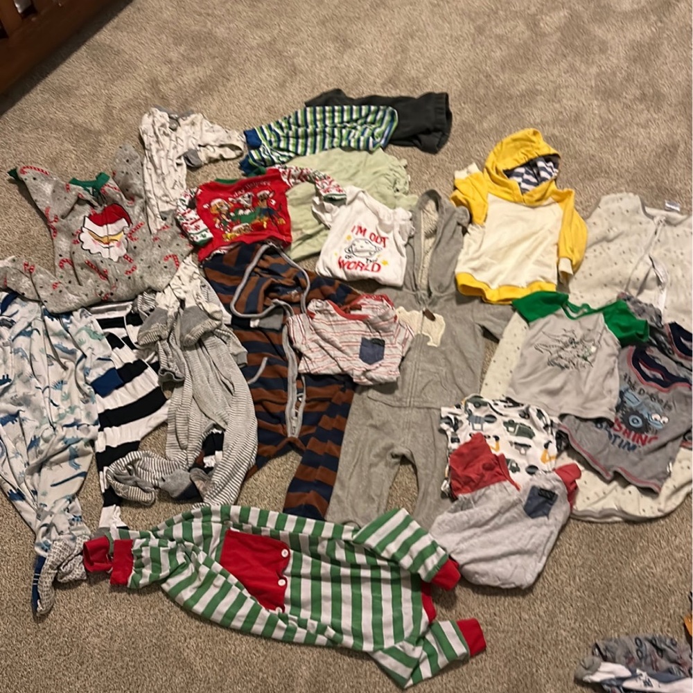 Little boy 18-24 month clothes bundle onesies pants tops